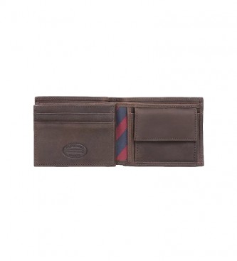 Tommy Hilfiger Portfel Johnson CC z klapką i kieszenią na monety brązowy -13x9.5x3cm