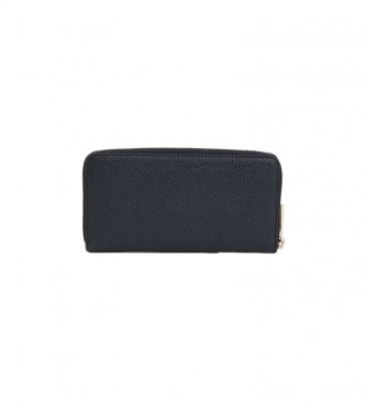 Tommy Hilfiger TH Monogram large zippered wallet navy