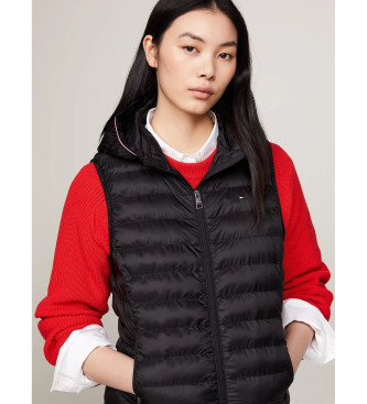 Tommy Hilfiger Vatteret vest med dun, sort