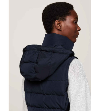 Tommy Hilfiger Gilet met capuchon en marine donsvulling