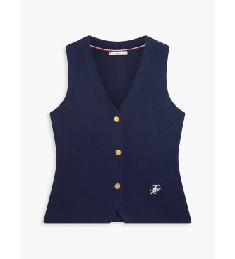 Tommy Hilfiger Premium stickad v�st marinbl�