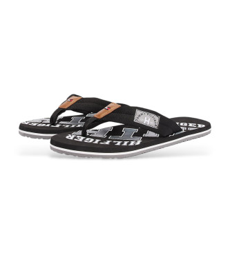 Tommy Hilfiger Tongs Essential TH Beach noir