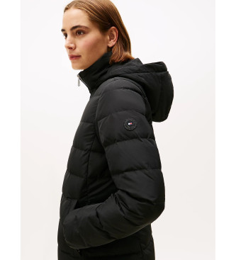 Tommy Hilfiger Casaco acolchoado com capuz preto