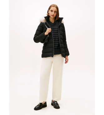 Tommy Hilfiger Casaco acolchoado com capuz preto