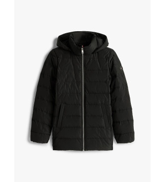Tommy Hilfiger Casaco acolchoado com capuz preto