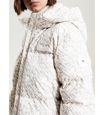 Tommy Hilfiger New York quiltet jakke, bredt snit, hvid
