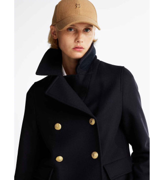 Tommy Hilfiger Doppelseitige weite Jacke mit navyfarbenem Kaschmir