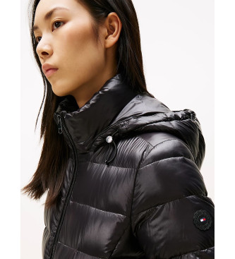 Tommy Hilfiger Glimmend jack met capuchon en zwart donsjack