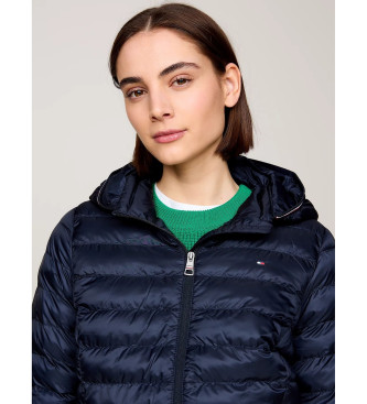 Tommy Hilfiger Daunenjacke mit Kapuze und Reiverschluss navy