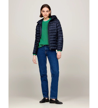 Tommy Hilfiger Donsjack met capuchon en ritssluiting navy