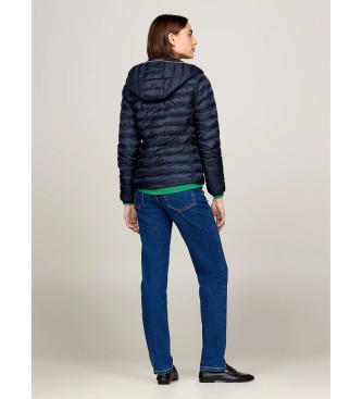 Tommy Hilfiger Donsjack met capuchon en ritssluiting navy