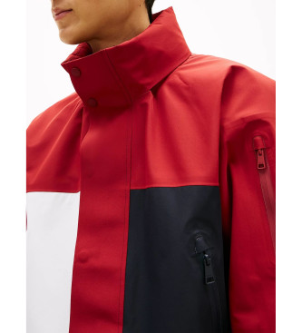 Tommy Hilfiger Chaqueta de regata resistente al agua rojo