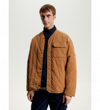 Tommy Hilfiger Pakirna jakna s podlogo rjave barve