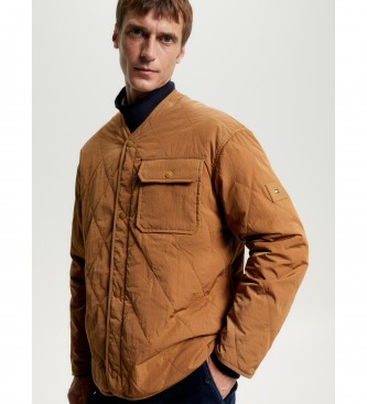 Tommy Hilfiger Pakirna jakna s podlogo rjave barve