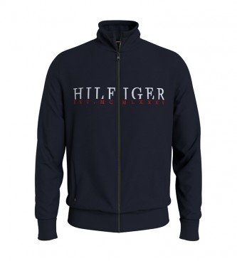 Tommy Hilfiger Logo Zip Through Jacket Navy