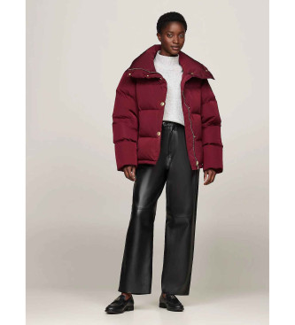 Tommy Hilfiger Oversize jakna z bordo puhovim polnilom