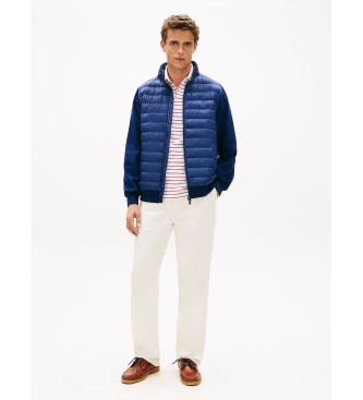 Tommy Hilfiger Casaco com acabamentos de texturas mistas azul