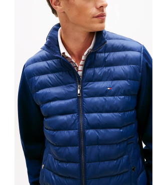 Tommy Hilfiger Casaco com acabamentos de texturas mistas azul