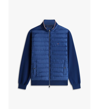 Tommy Hilfiger Casaco com acabamentos de texturas mistas azul