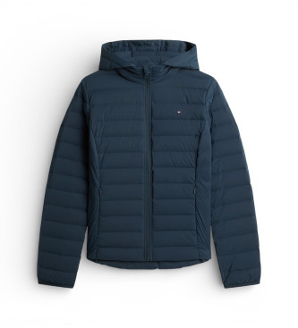 Tommy Hilfiger L�ttviktsdunjacka i marinbl� f�rg med smal passform