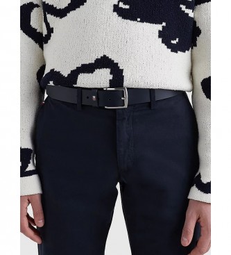 Tommy Hilfiger Cintura in pelle Denton blu scuro