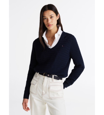 Tommy Hilfiger Feiner marineblauer Pullover