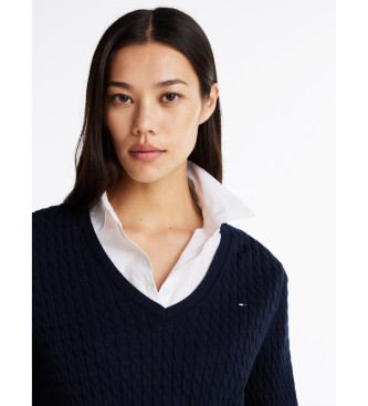 Tommy Hilfiger Fijne marine trui