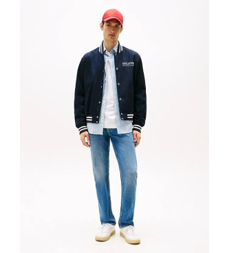 Tommy Hilfiger Modre ravne kavbojke z zbledelemi nogami Denton z zbledelimi modrimi ravnimi nogami