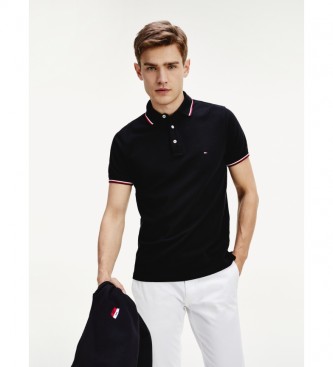 Tommy Hilfiger Polo Core Tipped Slim negro