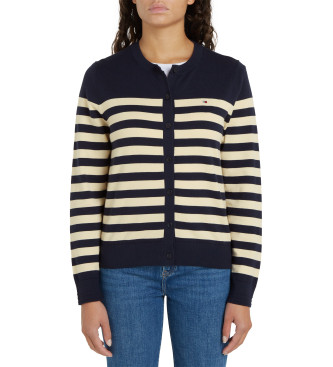 Tommy Hilfiger Cardigan in maglia girocollo blu scuro