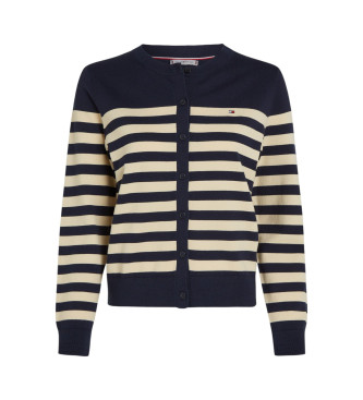 Tommy Hilfiger Cardigan in maglia girocollo blu scuro