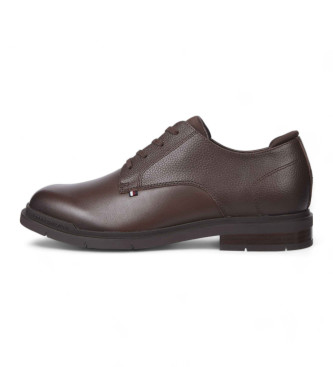 Tommy Hilfiger Braune Derby-Lederschuhe