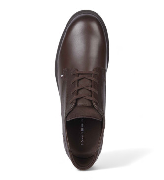 Tommy Hilfiger Braune Derby-Lederschuhe