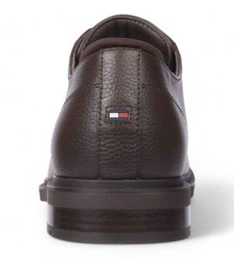 Tommy Hilfiger Braune Derby-Lederschuhe