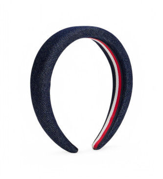 Tommy Hilfiger Pannband i chic denim med monogram i marinbl frg