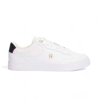 Tommy Hilfiger Essentielle hvide tennissko i lder