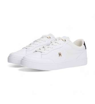 Tommy Hilfiger Essential white leather tennis shoes