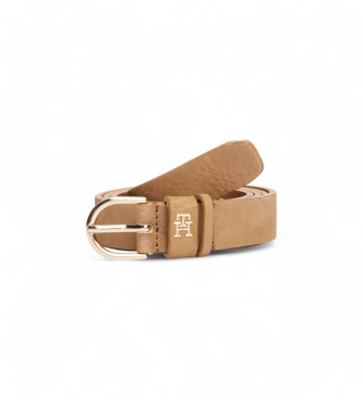 Tommy Hilfiger Essential brown textured leather belt