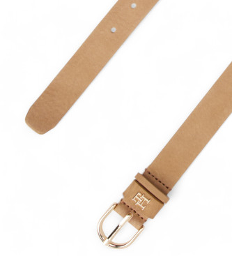 Tommy Hilfiger Essential brown textured leather belt