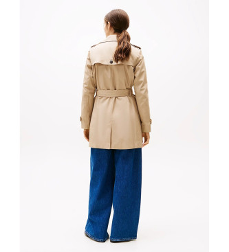Tommy Hilfiger Gabardina De Botonadura Sencilla beige