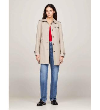 Tommy Hilfiger Beigefarbener einreihiger Trenchcoat