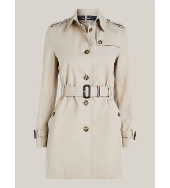 Tommy Hilfiger Beigefarbener einreihiger Trenchcoat