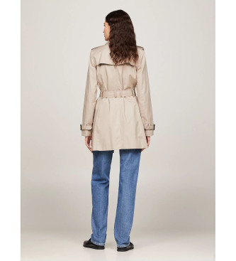 Tommy Hilfiger Taupe Heritage Einreihiger Trenchcoat