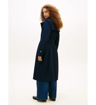 Tommy Hilfiger Gabardina slim con botones dorados marino