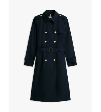 Tommy Hilfiger Gabardina slim con botones dorados marino