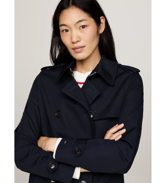 Tommy Hilfiger Marine wasserabweisender Trenchcoat in schmaler Passform