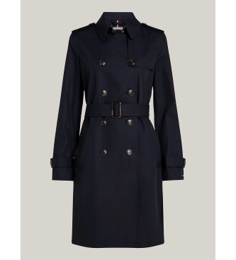 Tommy Hilfiger Marine wasserabweisender Trenchcoat in schmaler Passform