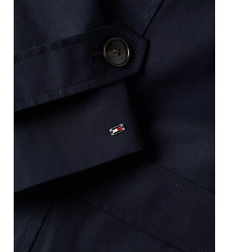 Tommy Hilfiger Gabardina slim repelente al agua marino