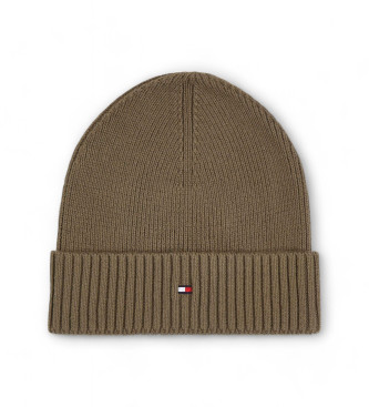 Tommy Hilfiger Gorro con cachemira y logo verde marrn