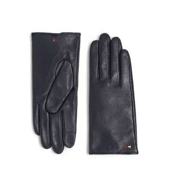 Tommy Hilfiger Guantes Essential de piel con logo esmaltado marino